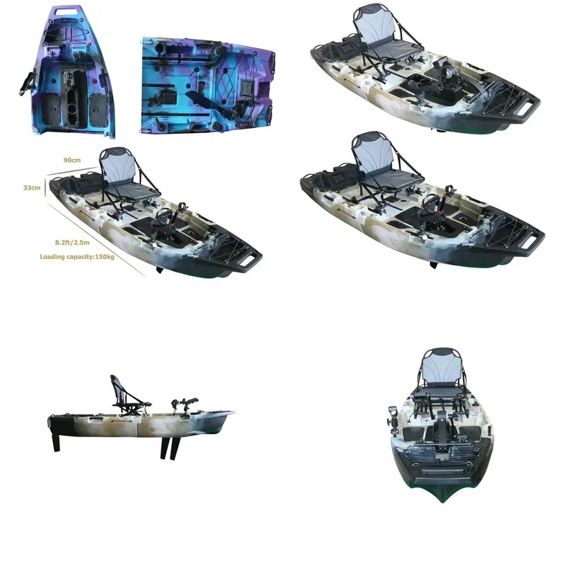 เรือคายัคแบบโมดูลาร์ 8 ฟุต พร้ - Fishing Kayak Pedal Drive บทวิจารณ์และราคา