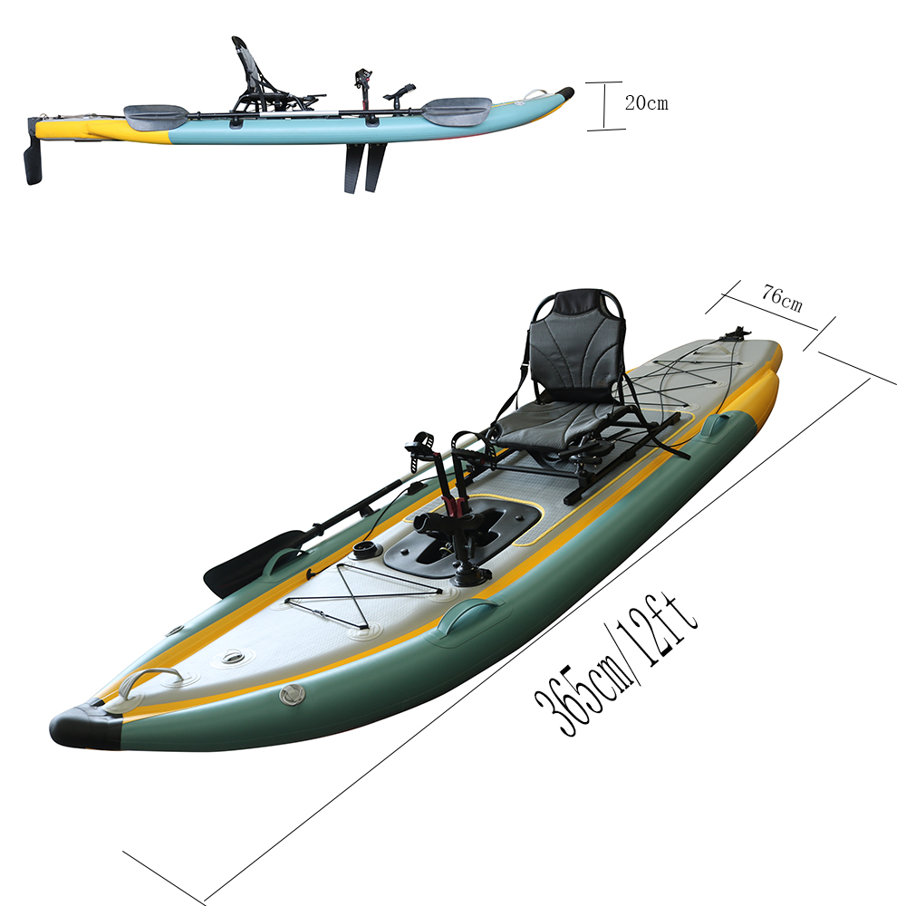 เรือคายัคพับได้แบบเป่าลม PVC ส - Fishing Kayak Sit In บทวิจารณ์และราคา
