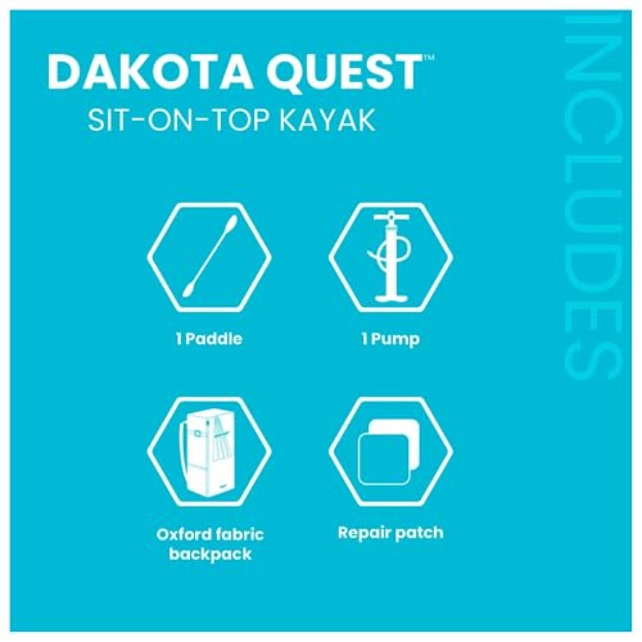 เรือคายัคแบบเป่าลม Dakota Ques - Fishing Kayak Sit In บทวิจารณ์และราคา